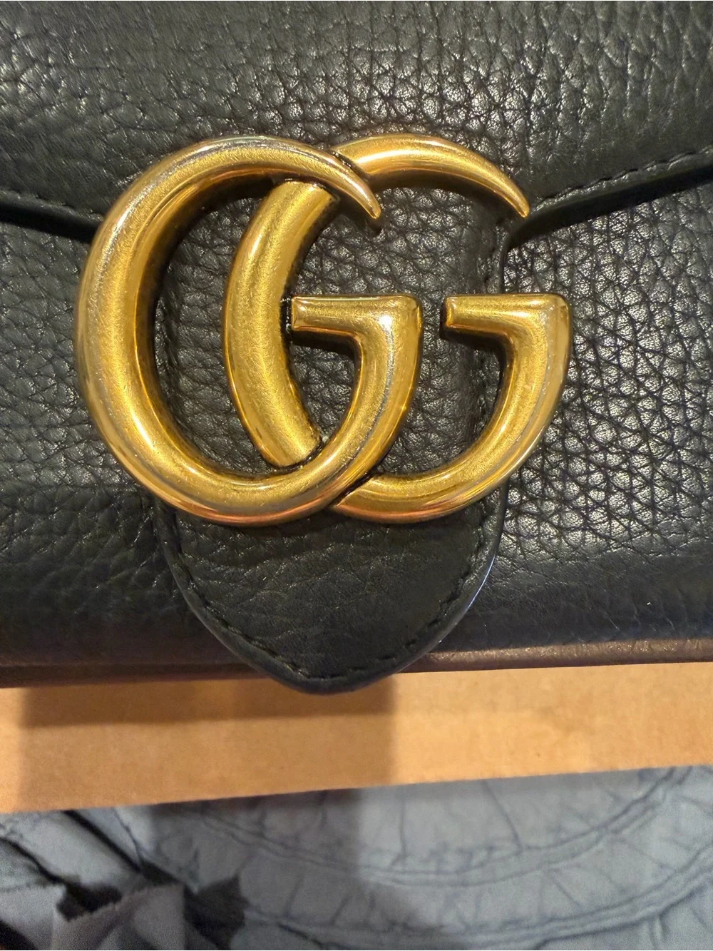 Gucci Marmont Continental Black Leather Interior Card Slot Pouch
